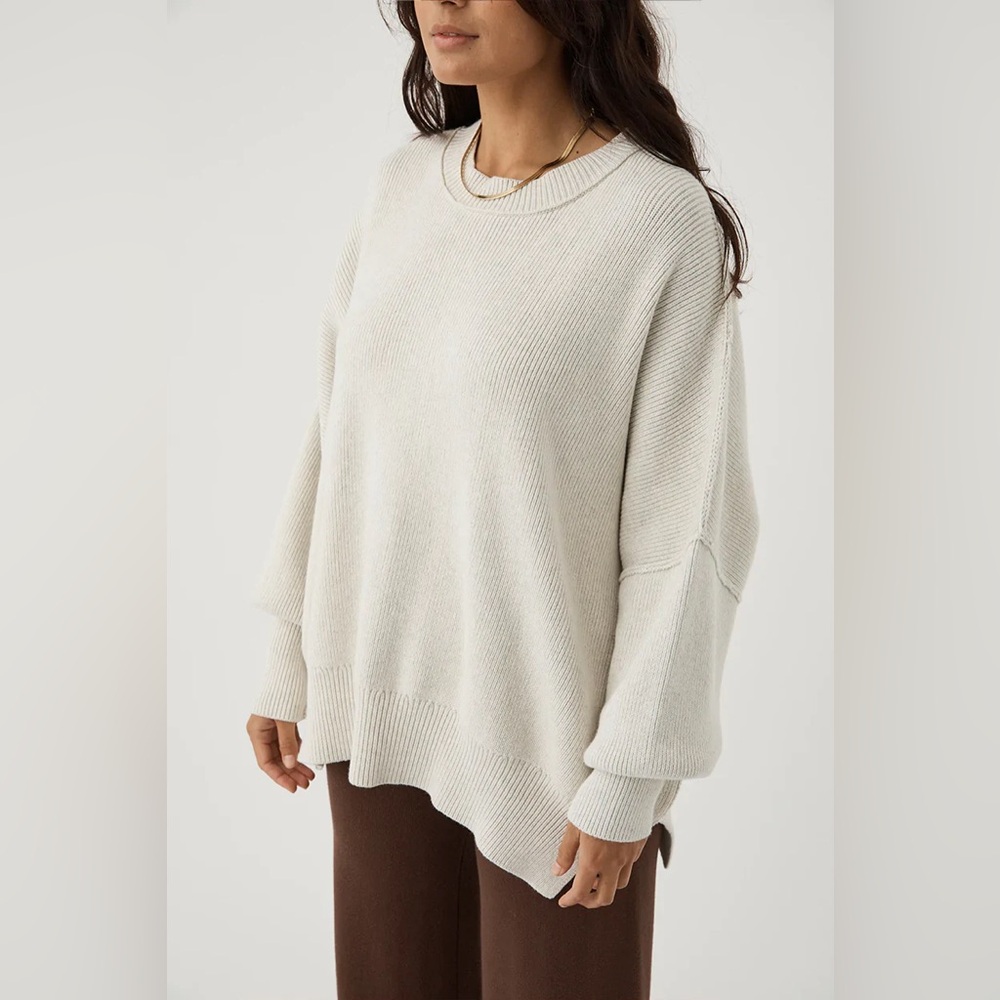 NWT ARCAA HARPER ORGANIC KNIT SWEATER - GREY MARLE | size large